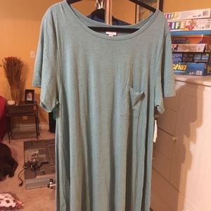 LulaRoe Blue Heathered 3XL Carly Dress